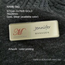 Name Tag Len<br>Semi Color Printing<br>NT/Len CN_7626GOLD